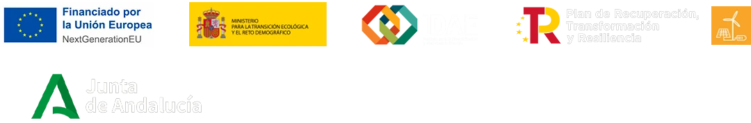 Logos ayuda Fondo NextGeneration EU y gestionada por la Junta de Andalucía